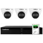 Imagem de Kit 3 Câmeras Dome VLP 1230 D IP Full HD 1080p IP67 IR 30m Intelbras + DVR Tudo Forte TFHDX 3304 4 Canais + HD 2TB Barracuda