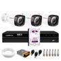 Imagem de Kit 3 Câmeras Full HD 1080p 2MP Bullet 20 Metros Tudo Forte + DVR Gravador de Video Inteligente Intelbras MHDX 1204 4 Canais + HD 2TB