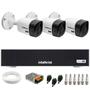 Imagem de Kit 3 Câmeras Intelbras VHC 1120 B HD 720p Visão Noturna 20m Resistente à Chuva Proteção IP66 + DVR Gravador Digital de vídeo Intelbras MHDX 1004-C