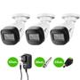 Imagem de Kit 3 Câmeras Intelbras VHD 1130 B HD 720p com Lente 2.8mm Visão Noturna 30m Resistente à Chuva IP67 + Conectores + Fontes