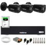 Imagem de Kit 3 Câmeras Intelbras VHD 1230 B Full HD 1080p Bullet Black G7 Visão Noturna 30m IP67 + DVR Intelbras MHDX 3004-C 4 Canais + HD 1TB BarraCuda