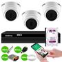 Imagem de Kit 3 Câmeras Segurança Dome VHD 1120 D 720p DVR Inteligente Intelbras MHDX 1204 4 Canais 2TB Purple