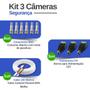 Imagem de Kit 3 Câmeras Tudo Forte TF 1220 B Black Full HD 1080p Bullet Visão Noturna 20M Proteção IP66 + DVR Tudo Forte TFHDX 3304 4 Canais + HD SkyHawk 1TB