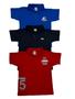 Imagem de Kit 3 Camisa Gola Polo infantil Cores e Estampas Variadas