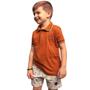 Imagem de Kit 3 Camisa gola polo infantil masculina lisa com punho