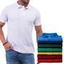 Imagem de Kit 3 Camisa Polo Masculina Manga Curta Algodão Piquet