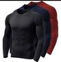 Imagem de kit 3 camisa térmica masculina segunda pele proteção UV TB moda fitness