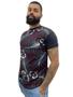 Imagem de Kit 3 camisas masculina long line floral