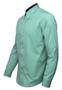 Imagem de Kit 3 Camisas Masculina Manga Longa Social Slim Blusa (Verde, Lilás, Azul Céu)