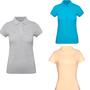 Imagem de Kit 3 Camisas Polo Feminina Baby Look Piquet Poliéster