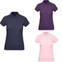 Imagem de Kit 3 Camisas Polo Feminina Baby Look Piquet Poliéster