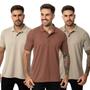 Imagem de KIT 3 Camisas Polo Masculina Piquet