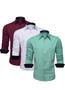 Imagem de Kit 3 Camisas Social Masculina Blusa Slim Manga Longa Luxo