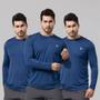 Imagem de Kit 3 Camiseta Camisa Térmica Segunda Pele Manga Longa Proteção Solar UV 50+ Termica Masculina