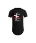 Imagem de Kit 3 Camiseta Estampada Cruz Masculina Manga Curta Camisa Long Line Swag Blusa Algodão Básica Oversize Thirt Gospel Cristã Evangélica Presente Casual