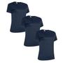 Imagem de Kit 3 Camiseta Feminina Dry Fit Academia Fitness Esportiva
