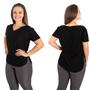 Imagem de Kit 3 Camiseta Feminina Tapa Bumbum Para Academia Treino fit