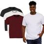 Imagem de Kit 3 Camiseta Masculina Plus Size Algodão Lisa Confortavel