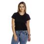Imagem de Kit 3 Camisetas Baby Look 100% Algodão Lisa Feminina TM005-K3
