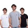 Imagem de Kit 3 camisetas basica  gola careca super oferta