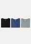 Imagem de Kit 3 Camisetas Básicas Masculinas Em Malha Jet Com Bordado