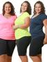 Imagem de Kit 3 Camisetas Femininas Plus Size Dry Fit Gola V Blusa Treino Academia