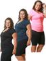Imagem de Kit 3 Camisetas Femininas Plus Size Dry Fit Gola V Blusa Treino Academia