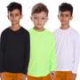 Imagem de Kit 3 Camisetas Infantil Menino Proteção UV Térmica Solar Manga Longa Camisa Praia Esporte
