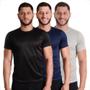 Imagem de Kit 3 Camisetas Manga Curta Dry Fit Masculina Esportiva