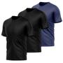 Imagem de Kit 3 Camisetas Masculina Dry Manga Curta Proteção UV Slim Fit Básica Camisa Blusa Academia Treino Fitness Esporte