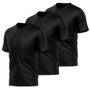 Imagem de Kit 3 Camisetas Masculina Dry Manga Curta Proteção UV Slim Fit Básica Camisa Blusa Academia Treino Fitness Esporte
