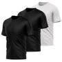 Imagem de Kit 3 Camisetas Masculina Dry Manga Curta Proteção UV Sport Basica Academia