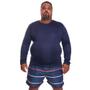 Imagem de Kit 3 Camisetas Masculina Plus Size Manga Longa Dry Fit Lisa Proteção Solar UV Térmica Camisa Treino Academia Praia