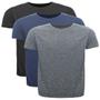 Imagem de Kit 3 Camisetas Masculina Plus Size Sport Manga Curta Lisa