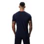Imagem de Kit 3 Camisetas Masculina Slim em Algodão Cinza, Preta e Azul Marinho