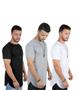Imagem de  Kit 3 Camisetas Masculinas Long Line Oversize Swag Blusas Lisa Academia Camisas Musculação Namorado