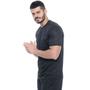 Imagem de Kit 3 Camisetas Pretas DryFit Masculina Academia Modelagem SlimFit 100%Poliester