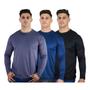 Imagem de Kit 3 Camisetas Térmica Masculina Segunda Pele Proteção UV50