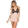 Imagem de Kit 3 Camisolas Liganete Renda Costa Detalhe em V Estampada Lingerie