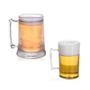 Imagem de Kit 3 Canecas Chopp 450Ml E 3 Canecas Gel Acrílico Krystalon