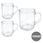 Imagem de Kit 3 Canecas De Vidro Lisa Praticasa Transparente 250ml