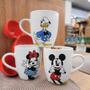 Imagem de Kit 3 Canecas Disney Cerâmica Mickey, Minnie e Pato Donald 330ml - Tuut