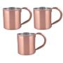 Imagem de Kit 3 Canecas Lisa Moscow Mule Inox Rose Bronze Drink 250ml