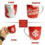 Imagem de Kit 3 Canecas Porcelana Vermelho Branco Urban 300ml Café Clube Internacional Selo Oficial