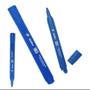 Imagem de Kit 3 canetas marcador para quadro branco cor azul papelaria escolar clássico