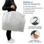 Imagem de Kit 3 Capa Protetora P Terno Roupa Vestido Antimofo Com Zíper Visor Transparente Roupas Resistente Agua Saco Vestido Branco
