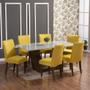 Imagem de Kit 3 Capas para Cadeira Sala De Jantar Amarelo