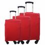 Imagem de Kit 3 Capas Para Mala Viagem Big Style Vermelho: Tamanho P/M/G