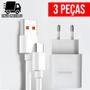 Imagem de Kit 3 Carregador Turbo Celular Tipo C USB Cabo Super Rapido 5.0A