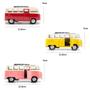 Imagem de Kit 3 Carrinhos De Metal Carros Miniatura Kombi 1950 23 Janelas Perua Samba Brasil